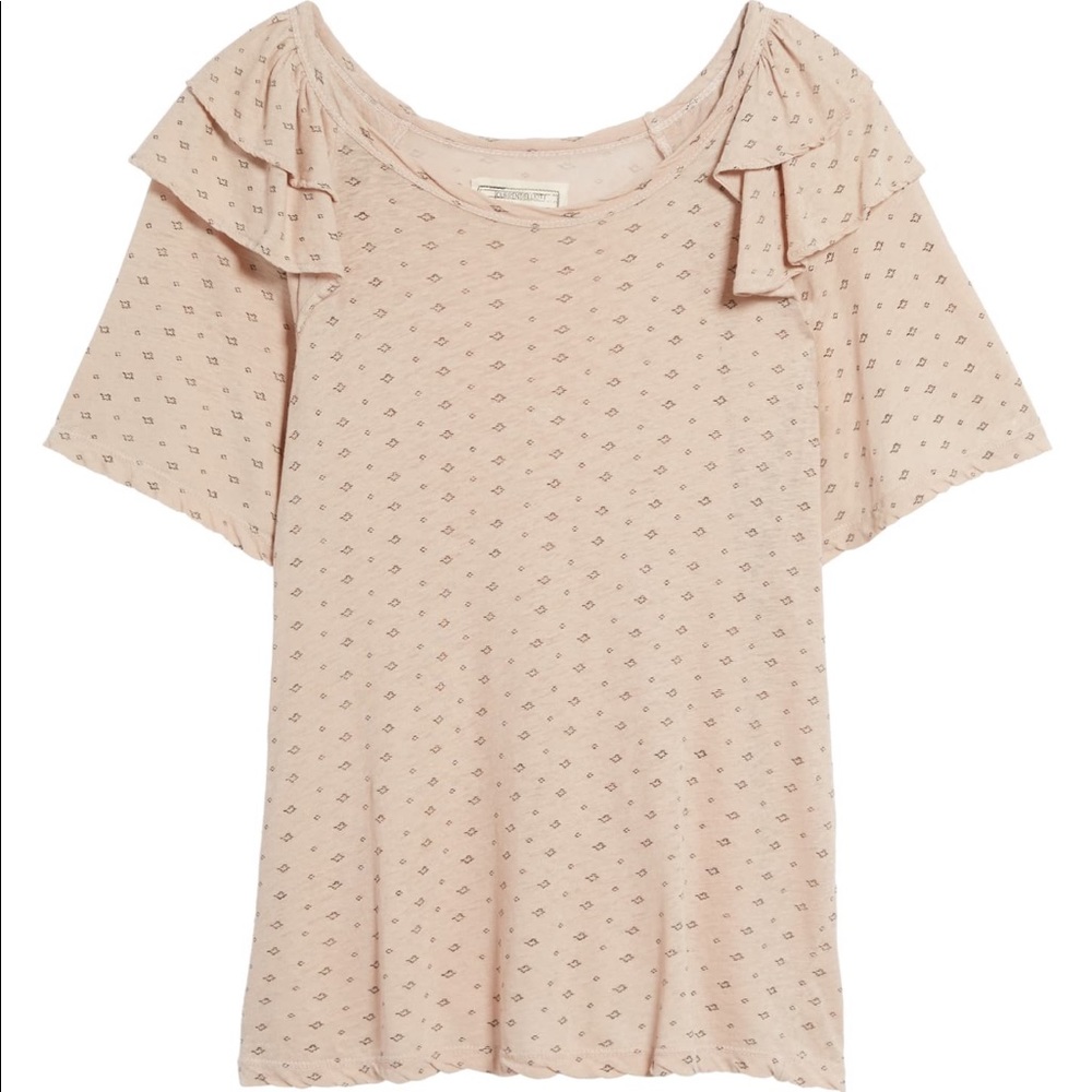 NWT Current/Elliott Roadie Ruffle Tee Sz 1